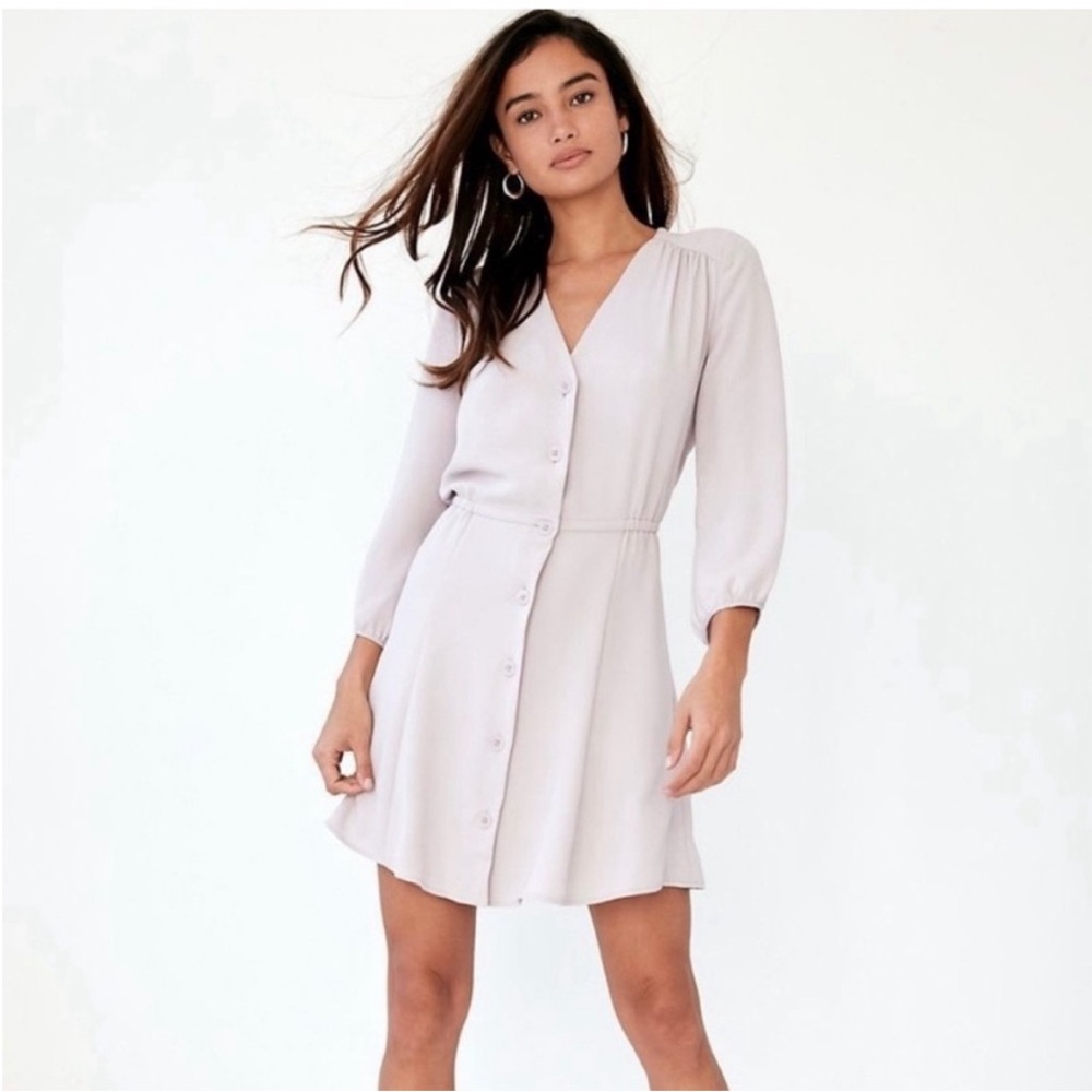 Aritzia Babaton day dress long sleeve mini-dress in microchip size S - Picture 2 of 2